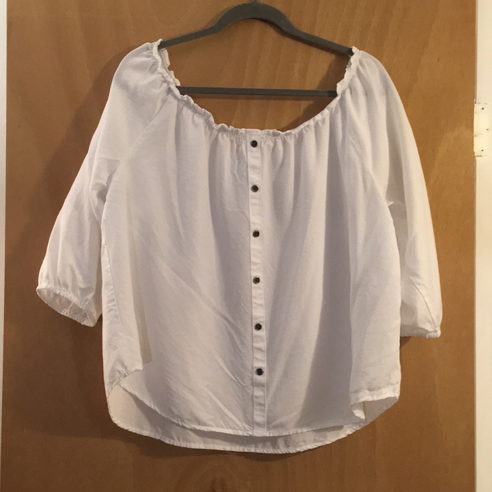 White Off-the-Shoulder Top